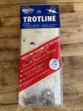 Gwb Manufacturing 051074153604 Trotline Kit 80 Mainline 300 Lb 15 Hooks Stagings Snap Swivels Usa