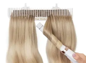 Hair Works 860002263403 Ultra Extension Holder - Professionally Designed To Hold White Hair Works 860002263403 Ultra Extension Holder - Professionally Designed To Hold White