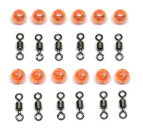 Harmony Fishing Company 604015686756 Carolina Swivel Kit 12 Pack Roller Swivels Rig Beads For