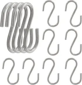 Harskiyer Zque0506 12pcs 304 Stainless Steel S Hooks 0.16ftft / 4mm. Metal Shaped Heavy Harskiyer Zque0506 12pcs 304 Stainless Steel S Hooks 0.16ftft / 4mm. Metal Shaped Heavy