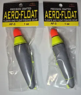 Hawken 831611006095 Lot Of 2 Aero-float Af-3 1 Oz Aero Foam Weighted Slip Float Fishing New