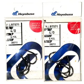 Hayabusa 285711 2 Packs Live Bait Hook Size 4/0 Black Nickel 4-count Package Hayabusa 285711 2 Packs Live Bait Hook Size 4/0 Black Nickel 4-count Package