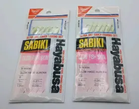 Hayabusa S-550e-4 2 - S-550e Glo Fishskin Sabiki Rig Size 6 And 10 Hooks Each Hayabusa S-550e-4 2 - S-550e Glo Fishskin Sabiki Rig Size 6 And 10 Hooks Each