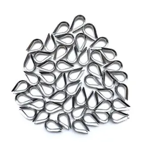 Heverp Wrt-12 50 Pcs M3 Stainless Steel Thimbles For 1/8 Inches Diameter Thimble - 50pcs