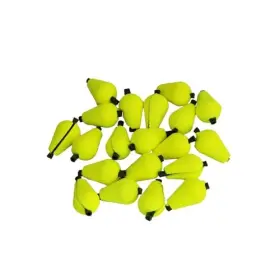 Heyous 63414-tsff-20 20pcs Fluorescent Yellow Teardrop Foam Fly Float 21x12mm Fishing Heyous 63414-tsff-20 20pcs Fluorescent Yellow Teardrop Foam Fly Float 21x12mm Fishing