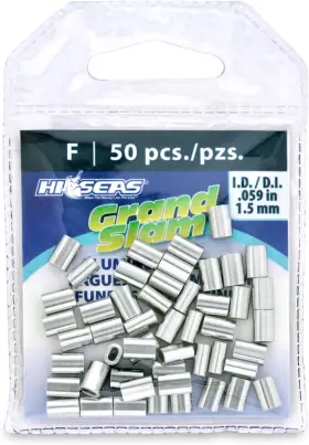 Hi-seas Gs-f-50 Grand Slam Aluminum Fishing Line Crimp Sleeves - Retail Pack Hi-seas Gs-f-50 Grand Slam Aluminum Fishing Line Crimp Sleeves - Retail Pack