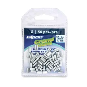 Hi-seas Gs-g-50 Hi-seas Grand Slam Aluminum Sleeves 1.3 Mm Millimeter 50 Pieces Silver Hi-seas Gs-g-50 Hi-seas Grand Slam Aluminum Sleeves 1.3 Mm Millimeter 50 Pieces Silver