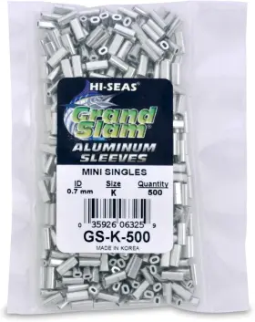 Hi-seas Gs-k-500 Hi-seas Grand Slam Aluminum Fishing Line Crimp Sleeves - Bulk 500 Pieces Durabl