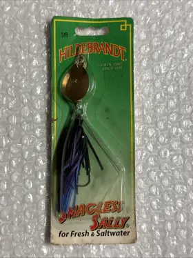 Hildebrand 025694002062 Hildebrandt Snagless Sally Hook 3/8 Oz Gold Blade Skirt Spinnerbait Fishing Lure Hildebrand 025694002062 Hildebrandt Snagless Sally Hook 3/8 Oz Gold Blade Skirt Spinnerbait Fishing Lure