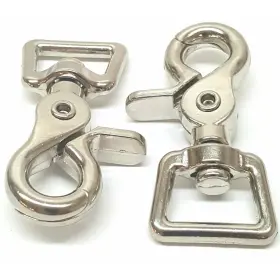 Hill Saddlery 742137963468 3/4 Inch Scissor Swivel Trigger Snaps For Reins Leashes And More 2 Pack Nicke