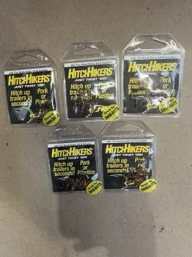 Hitchhikers 042758244008 5 New Packs Of 24 Fishing Hitch-hikers 44z Twist-locs 4/0 And Smaller Hooks #130 Hitchhikers 042758244008 5 New Packs Of 24 Fishing Hitch-hikers 44z Twist-locs 4/0 And Smaller Hooks #130
