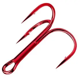 Honor Best Hbhq-125 Treble Fishing Hooks 110pcs Super Sharp Triple Fish Hook Classic 8# Red