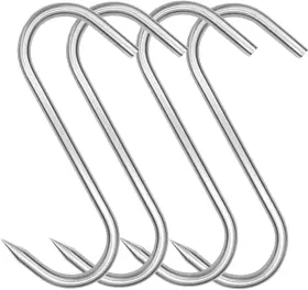 Honshen 313050590507 Meat Hook 8inch 10mm Heavy Duty S-hooks Stainless Steel Processing Butcher Honshen 313050590507 Meat Hook 8inch 10mm Heavy Duty S-hooks Stainless Steel Processing Butcher