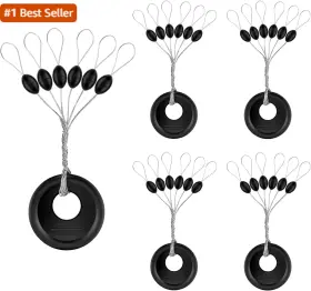 Hufopik 6976768106299 240 Pieces Middle-sized Fishing Rubber Bobber Beads Stoppers 6 In 1 Black Float Hufopik 6976768106299 240 Pieces Middle-sized Fishing Rubber Bobber Beads Stoppers 6 In 1 Black Float