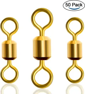 Hunters Tail 674862480630 Snap Fishing Stainless Steel Ball Bearing Rolling 10mm Gold