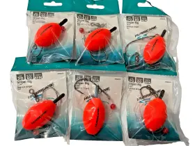 Hurrican Salt Tackle 039364455140 6 Hurricane Fishing Striper Surf Rig Float 60 Lb/42in 7/0 Baitholder Hook Hurrican Salt Tackle 039364455140 6 Hurricane Fishing Striper Surf Rig Float 60 Lb/42in 7/0 Baitholder Hook