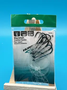Hurricane 1280-5 Five 5 Packs Fishing Panfish Snelled Hooks 80# Sz. 12 Inch 6/pk Hurricane 1280-5 Five 5 Packs Fishing Panfish Snelled Hooks 80# Sz. 12 Inch 6/pk