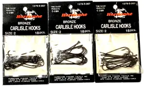Hurricane C-2br 3 Packs Carlisle Hook Size 2 Bronze 18-count Package