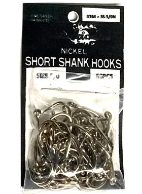 Hurricane Ss-3/0n Ss-2/0n Size 3/0 Short Shank Nickel Hook 50 Count Package Hurricane Ss-3/0n Ss-2/0n Size 3/0 Short Shank Nickel Hook 50 Count Package