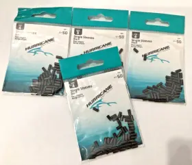 Hurricane Ssb-1 Saltwater Tackle Single Sleeve / Black Sbb-1 #4 50/pk Diameter 0.11 Inch Hurricane Ssb-1 Saltwater Tackle Single Sleeve / Black Sbb-1 #4 50/pk Diameter 0.11 Inch