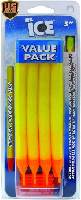 Inc. Mr5yc Rod-n-bobbs Mr Ice Bobber 12-pack 5-inch Yellow Inc. Mr5yc Rod-n-bobbs Mr Ice Bobber 12-pack 5-inch Yellow