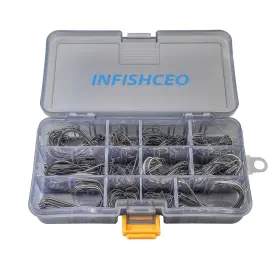 Infishceo Infishceoyzg161 Fishing Hooks Set High Carbon Steel Catfish Bulk Strong Circle Infishceo Infishceoyzg161 Fishing Hooks Set High Carbon Steel Catfish Bulk Strong Circle