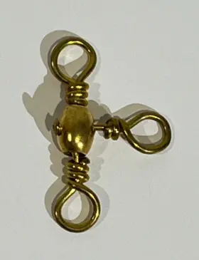 International Hook Supply P210 Lot Of 50 Brass 2/0 Crossline Swivels 3-way Japan International Hook Supply P210 Lot Of 50 Brass 2/0 Crossline Swivels 3-way Japan