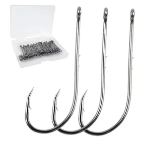 Jadsun Jdys019-92247 Hook-4#-50pcs Baitholder Fishing Hooks 50pcs Barbed Bait Holder Long Shank J 50pcs-4#