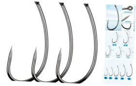 Jadsun Jdys084-8245 Hook-4# Barbless Fishing Hooks 180pcs Carp 4#-180pcs