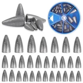 Jadsun Jdys236-sinker Bullet Fishing Sinkers Weights Kit 29pcs Worm Slip