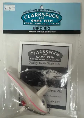 James E. Clark Brw-00rbms Clarkspoon Bird Rig - White #00 Silver