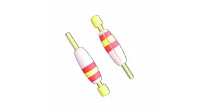 Jb Lures Eop150 Easy On Bobber Pear 1.5 Inch Yellow-orange-white Slip 2 Per Pack - Jb Lures Eop150 Easy On Bobber Pear 1.5 Inch Yellow-orange-white Slip 2 Per Pack -