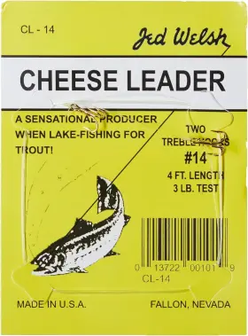Jed Welsh Fishing 013722002726 Cheese Leader One Size Clear