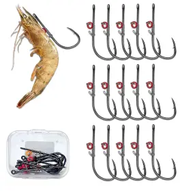 Jellatante 640486413927 Live Shrimp Hooks Bait Holder High Carbon Steel Fishing Freshwate Jellatante 640486413927 Live Shrimp Hooks Bait Holder High Carbon Steel Fishing Freshwate
