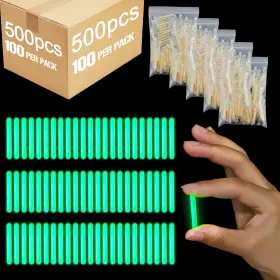 Jenaai Hai-jenaai-3760 500 Pcs Fishing Glow Sticks Bulk For Bobbers Mini Stick Rod Tip Jenaai Hai-jenaai-3760 500 Pcs Fishing Glow Sticks Bulk For Bobbers Mini Stick Rod Tip
