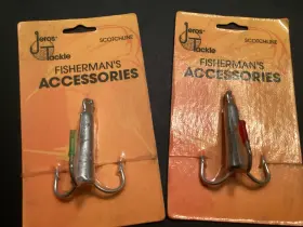 Jeos Tackle 025039420100 Two 10/0 Jeros Inc. Snatch Hook Weighted Treble Hooks New In Packages Jeos Tackle 025039420100 Two 10/0 Jeros Inc. Snatch Hook Weighted Treble Hooks New In Packages