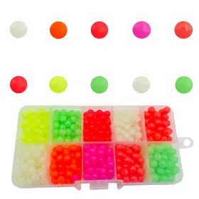 Jiatai Fishing 762739453389 Beads Glow In Dark Plastic Green Colorful Line Bead Rubber So