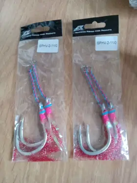 Jk Advanced Fishing Hook Products Sphv-2-11/0 New Pack Of 2-jk Sphv-2-1 1/10 Heavy Duty Hooks.two
