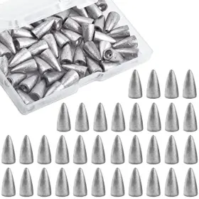 Jl Sport Weights-1/16oz-50pcs Bullet Worm Fishing Sinkers Weights Saltwater Flipping 1/16oz-50pcs