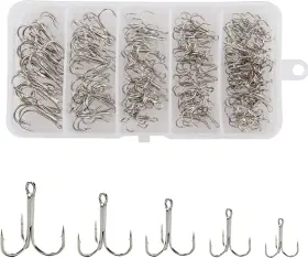 Jlsport 711181334647 Treble Fishing Hooks Set 140pcs Sharp Saltwater Assortment H Jlsport 711181334647 Treble Fishing Hooks Set 140pcs Sharp Saltwater Assortment H