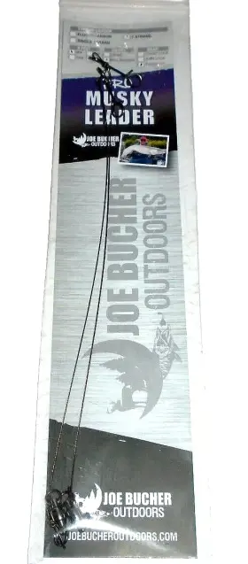 Joe Bucher 528-02967 12 Inch 7 Strand Musky Leaders 90#-bb-fastach-2 Per Pack