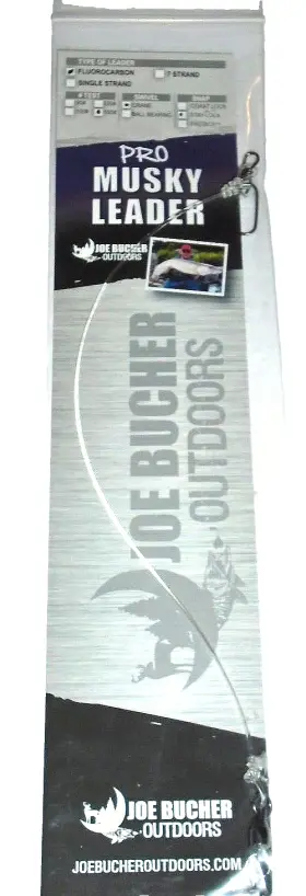 Joe Bucher Outdoors 528-01930 12 Inch Flurocarbon Musky Leaders 130#-bb-stay-lock-1 Per Pack