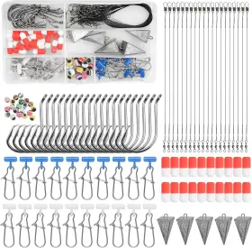 Jogffde 711181235210 105pcs Surf Fishing Tackle Kit Fish Finder Rigs Saltwater Live Jogffde 711181235210 105pcs Surf Fishing Tackle Kit Fish Finder Rigs Saltwater Live