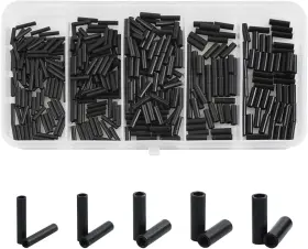 Jshanmei 726084937635 400pcs Copper Fishing Crimp Sleeves Kit For Wire Rope Tube Connectors Jshanmei 726084937635 400pcs Copper Fishing Crimp Sleeves Kit For Wire Rope Tube Connectors