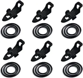 Juedi 613852530283 Fishing Hook Keeper Rod Holder With 3 Different 6 Pcs Black