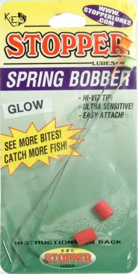 K & E Tackle 084062902472 Flat Spring Bobber Fishing Equipment 2 Pack Orange/glow