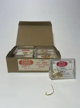 Kahle 60rg Lot Of 12 Packs 8 - Vintage Horizontal Hooks Gold 100 Size 6 Kahle 60rg Lot Of 12 Packs 8 - Vintage Horizontal Hooks Gold 100 Size 6