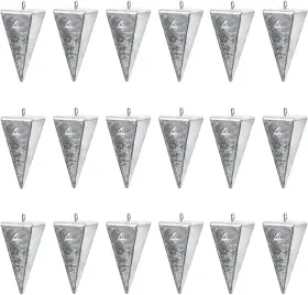 Kaxiwei 445020366386 18pcs Pyramid Fishing Weights Sinkers For Weigh