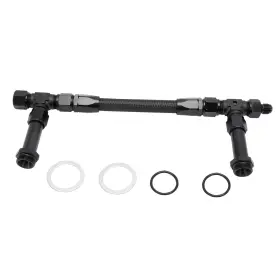 Keluoou 313416219098 Holley 4150 Dual Feed Fuel Line 8an Carburetor Kit Black
