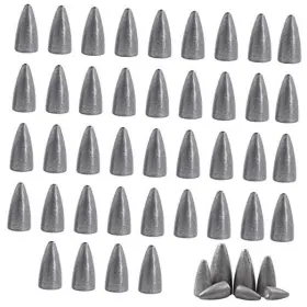Keyanew Sinker-1/8oz-40pcs Bullet Fishing Sinkers Weights 40pcs Worm Slip Sinker 1/8oz-40pcs